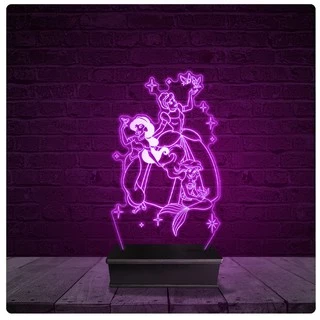 Luminária e Abajur Acrílico Led - Princesas Disney 13