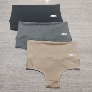 Kit 3 Calcinha Cinta Segura Barriga Cós Duplo Alta Compressão Conforto