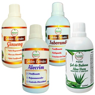 Kit Extratos Naturais Para o Crescimento Acelerado 4x100ml Com Extrato de Aloe Vera