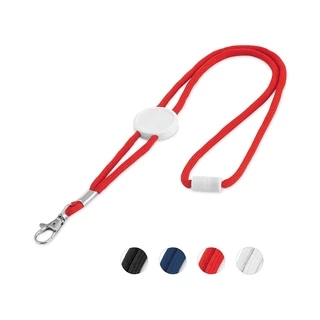Cordão de Pescoço Poliéster com Fecho de Segurança e Mosquetão de chaveiro Ajustável para crachá, chaves, copos, caneca = 2 unidades