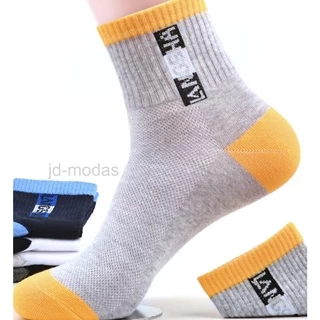 kit com 12 pares de meias cano longo atacado veste 40 a 46