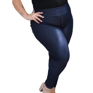 Calça Legging Plus Size em Malha Básica