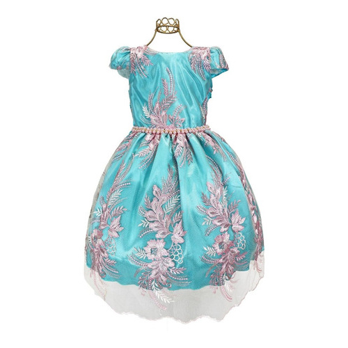 Vestido de sale daminha azul tiffany