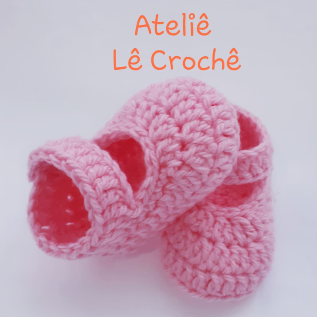 Sapatinho rn de hot sale croche