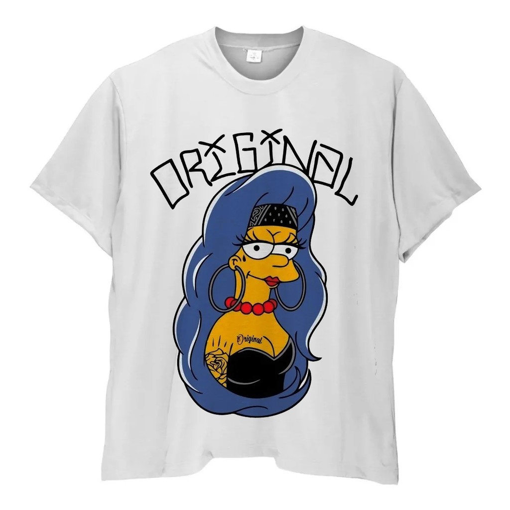 Criar estampas de camisetas no tamanho 3307x4252 pixels de motos no estilo  do desenho dos simpsons