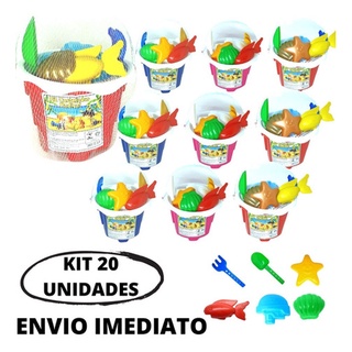 20 Balde De Areia Brinquedo De Praia Parque Infantil Personalizar