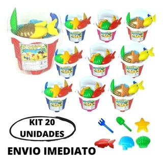 20 Balde De Areia Brinquedo De Praia Parque Infantil Personalizar
