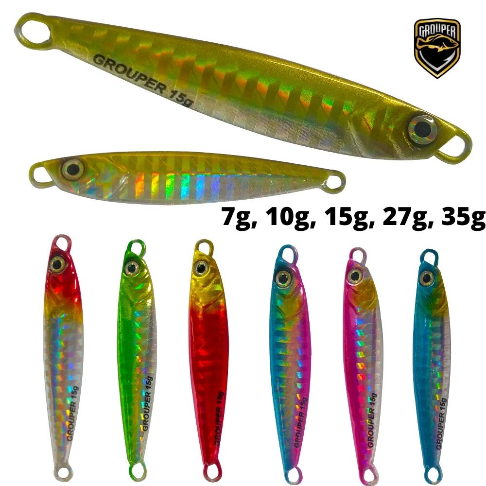 Isca artificial jumping jig para pesca de fundo micro jigging de metal chumbo vele e pesado 7g, 10g, 15g, 27g, 35g grouper