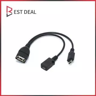 Adaptador De Divisor De Energia Y Splitter Micro Usb Host 2 Em 1 Para 5 Pinos Macho E Fêmea Cabo Otg