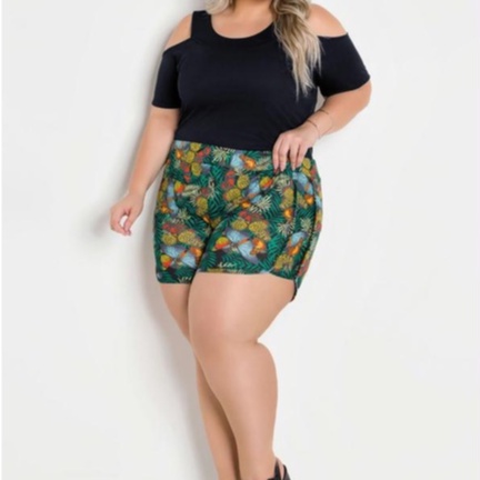 Short boxer hot sale feminino plus size