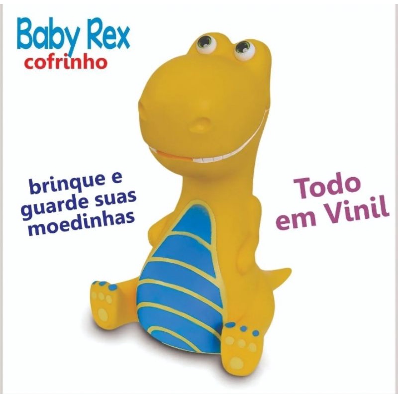 Boneco Dinossauro Baby Rex Cofrinho De Brinquedo Vinil Roxo em Promoção na  Americanas