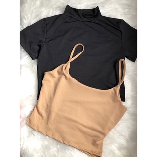 kit 2 croppeds Regatinha + Manguinha Cor sortida
