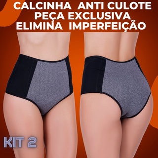 kit com 2 calcinha pos parto cintura alta modelo calcinta segura barriga anticulote sustentação lateral