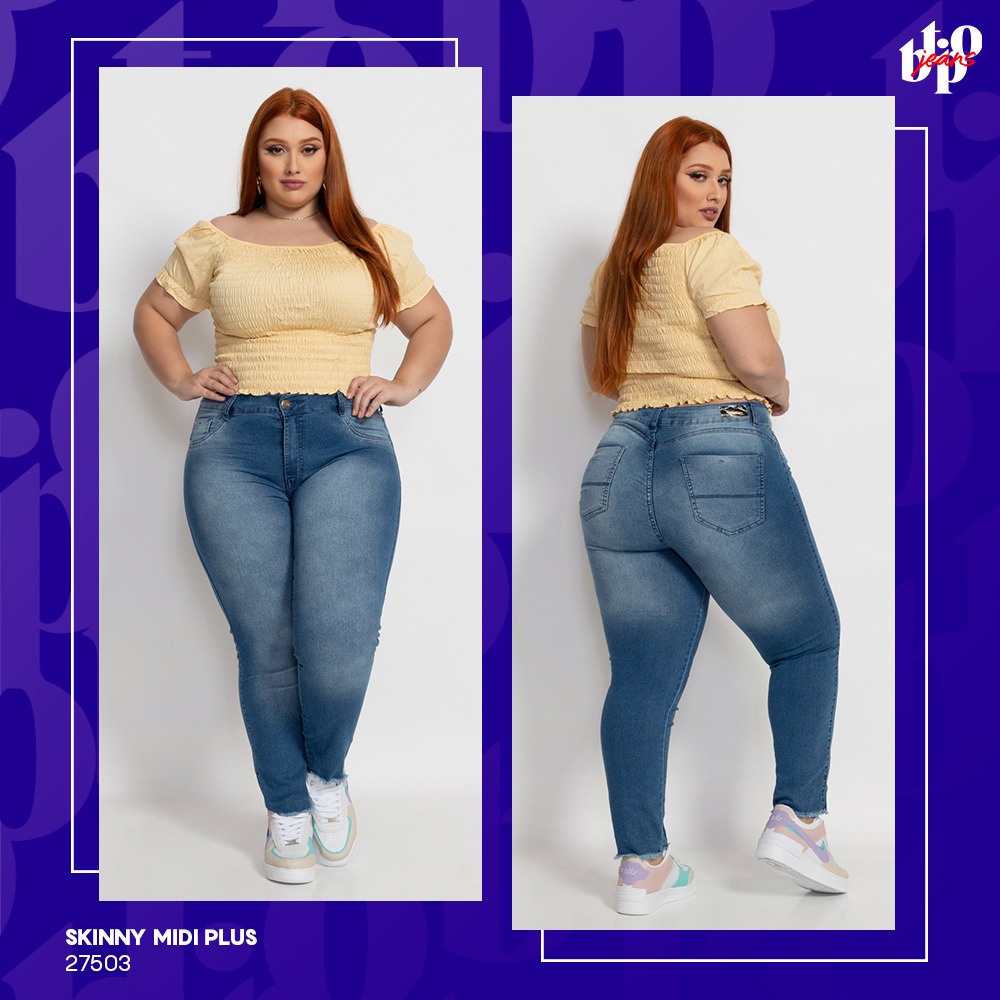 Calça Jeans Feminina Plus Size Biotipo