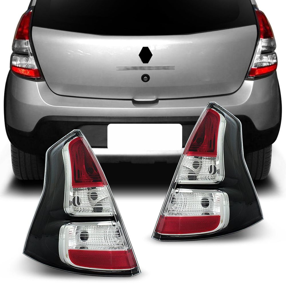 Lanterna Sandero Stepway 2012 2013 2014 Borda Preta