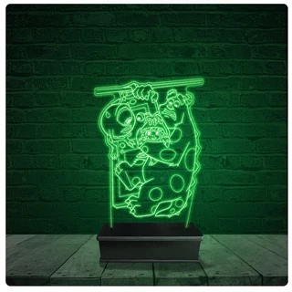 Luminária Abajur Acrílico Led - Monstros S.A boo