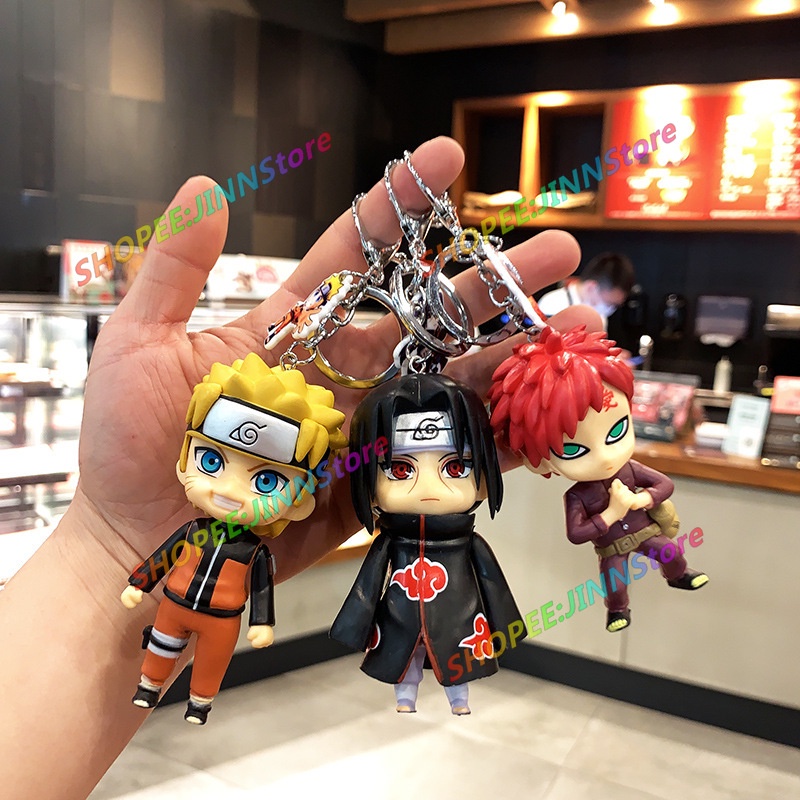 Chaveiros de acrílico com personagens de naruto, acessórios fofos de desenho  animado, uchiha itachi e sasuke, presente para crianças