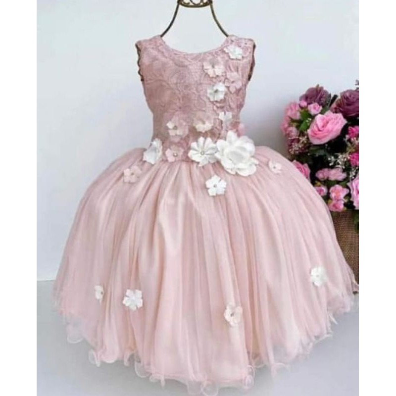 Vestido infantil best sale para florista