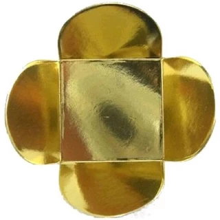 Forminha Para Doces 4 Pétalas 4x4x3cm Dourada 50un Assk - Rizzo Distribuidora