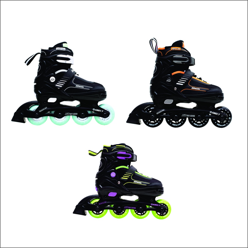 Patins inline HD INLINE Ajustável - ( 37 até 40Eu - 35 até 38Br) - Sonic Youth
