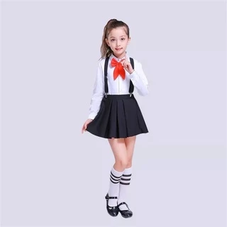 saia cosplay infantil pregueada coreana