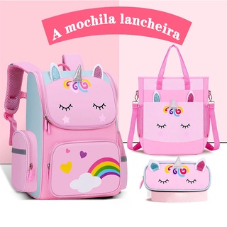 Mochila Escolar Infantil Estampa De Princesa Burden Reduzir Lancheira