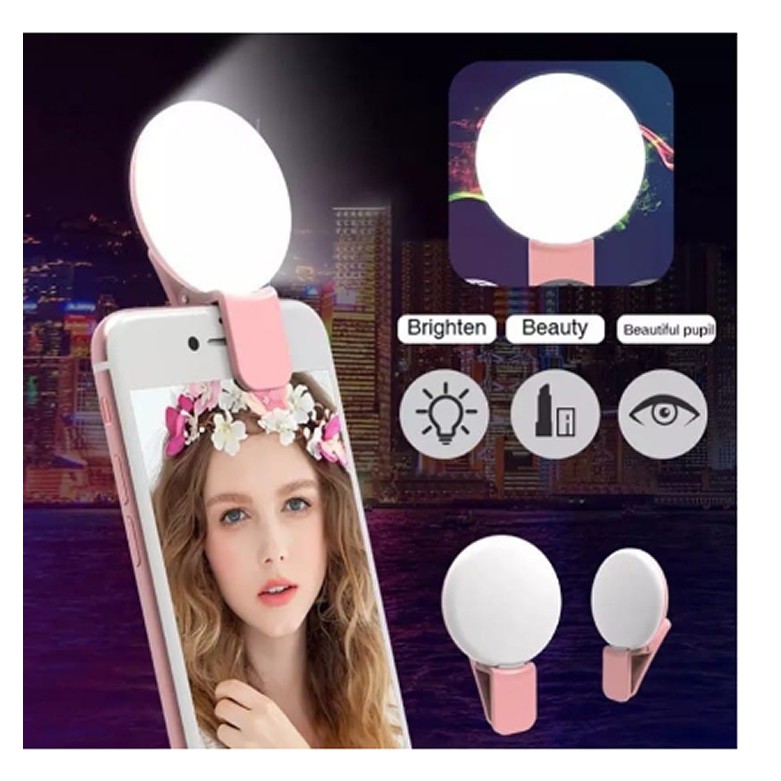  Mini Ring Light Selfie Para Celular Tabletes Ipad Portátil LED USB ...
