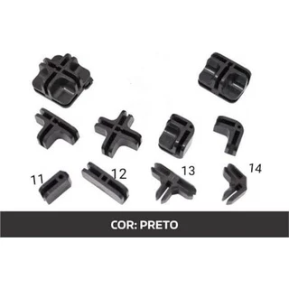 Conector, Conectivo de tela aramada, Conectivo de vidro, para 4mm, Vários modelos de conectivos