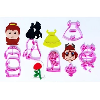 Cortador Modulado Pasta Americana - Kit A Bela E A Fera 5cm
