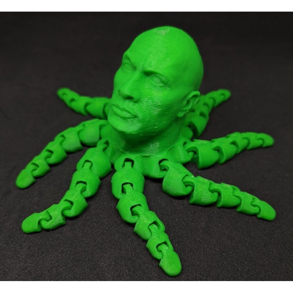 the rock versão polvo "the rocktopus" meme dwayne the rock johnson feito em impressão 3d