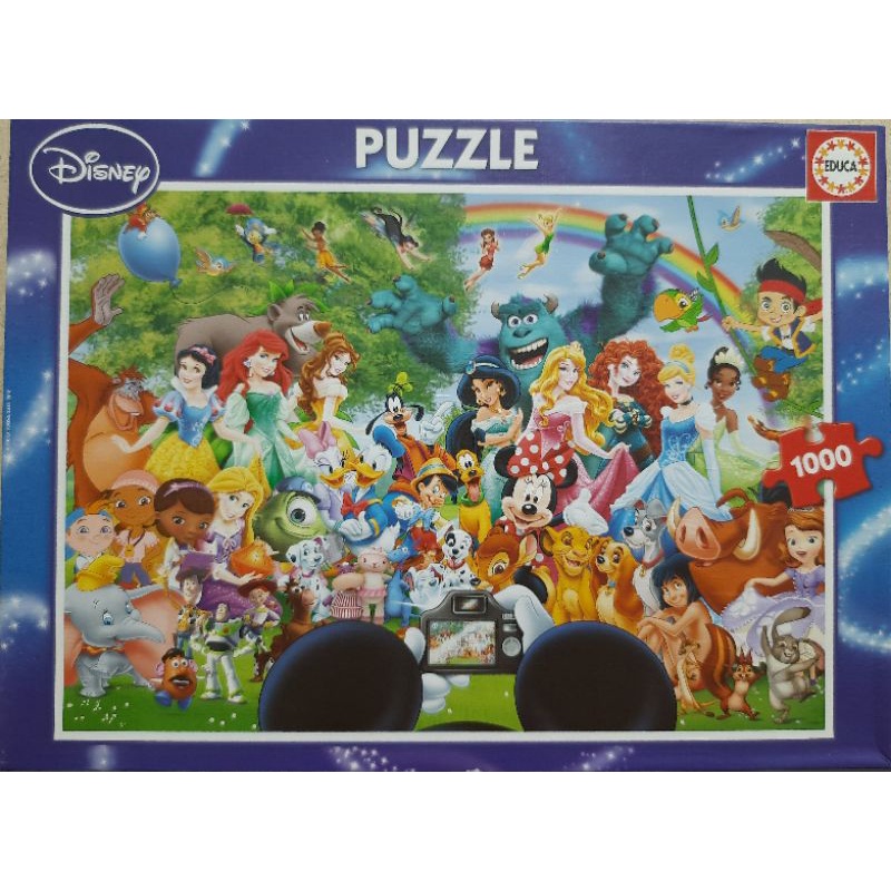 Quebra cabeça importado Educa 1000 peças Personagens Disney | Shopee Brasil
