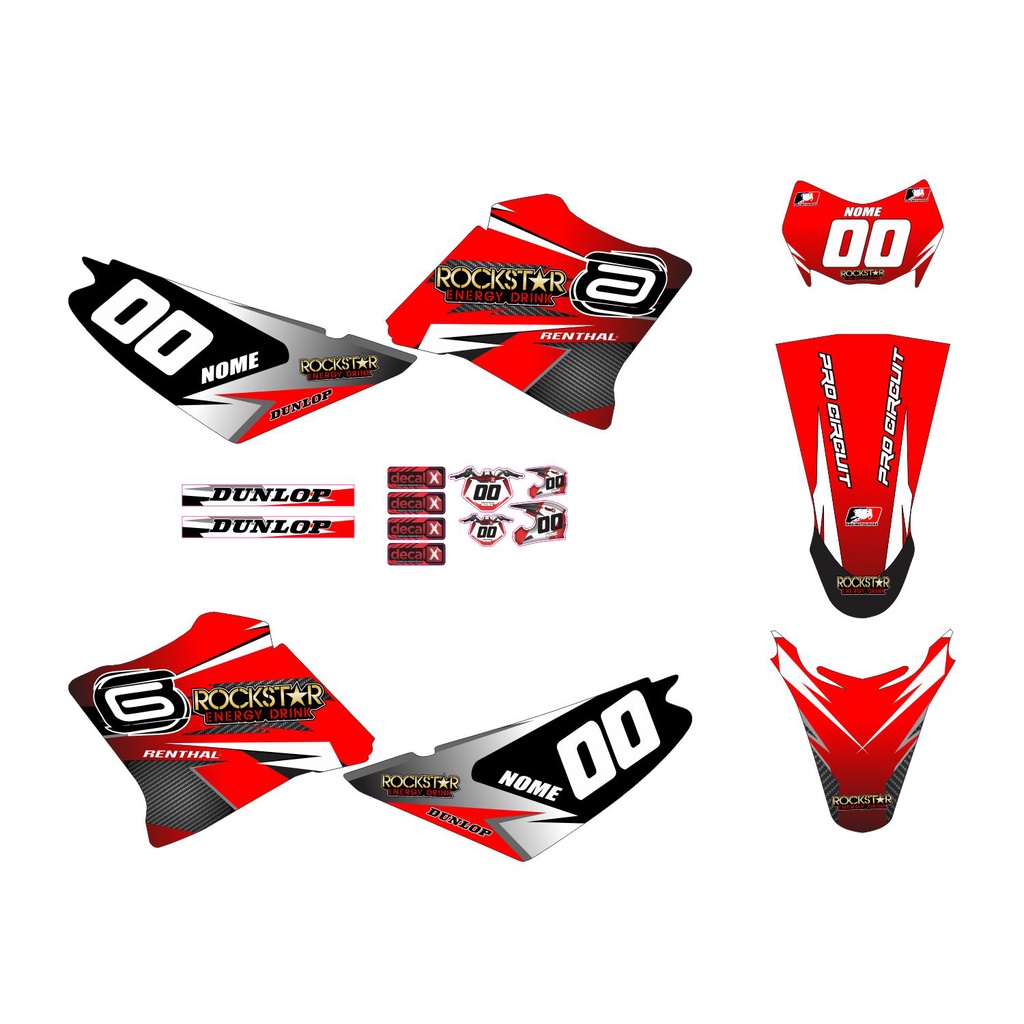 Adesivo Moto Trilha Yamaha Xtz 125 Metal Mulisha 0,20mm 066