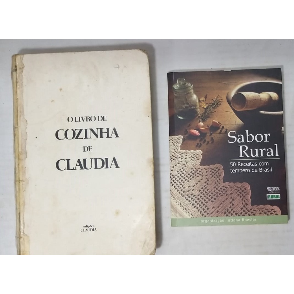 Kit 2 Livros Sabor Rural e O Livro de Cozinha de Claudia | Shopee Brasil