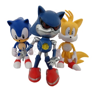 Coleção Boneco Action Figure Super Sonic Amarelo The Hedgehog 16cm