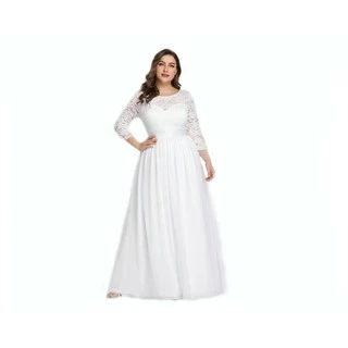Vestido Casamento Branco 57 Plus Size Noiva Civil Renda Longo Festa