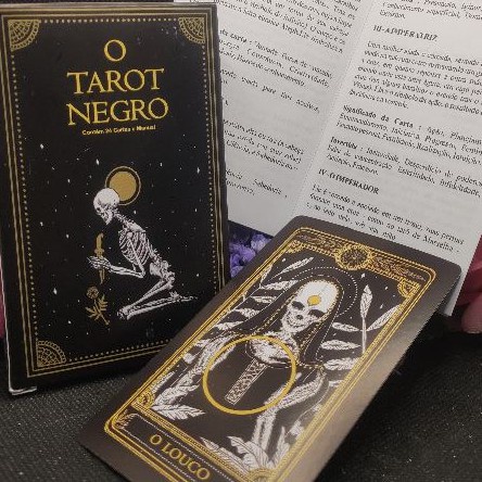 Baralho O Tarot Negro De Marselha Tarô 22 Cartas E Manual - Loja