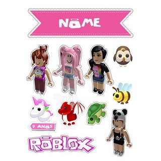 Topo De Bolo ROBLOX Cortado Colado Personalizado