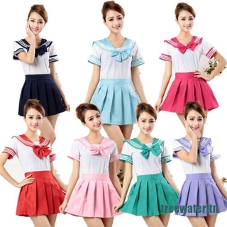 Conjunto de uniforme escolar japonês JK estudante, doce kawaii