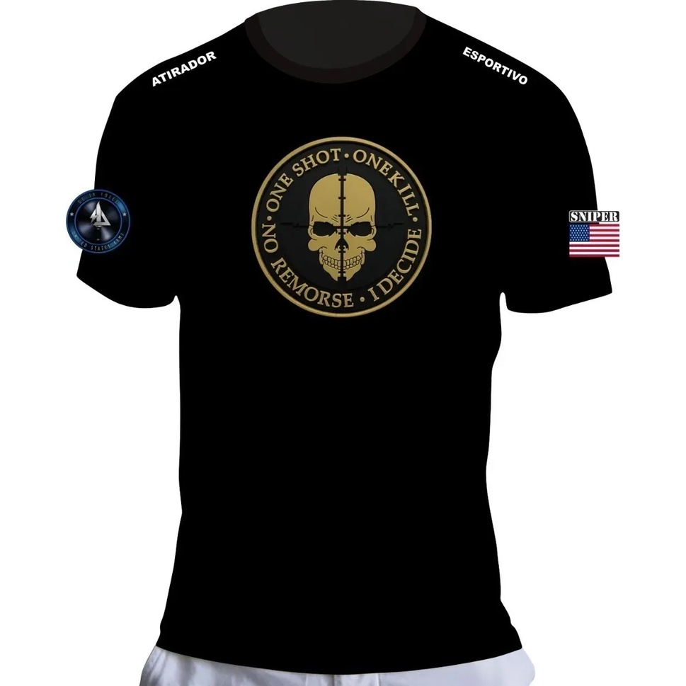 Camisa Camiseta Sniper Atirador De Elite Caveira Blusa Top