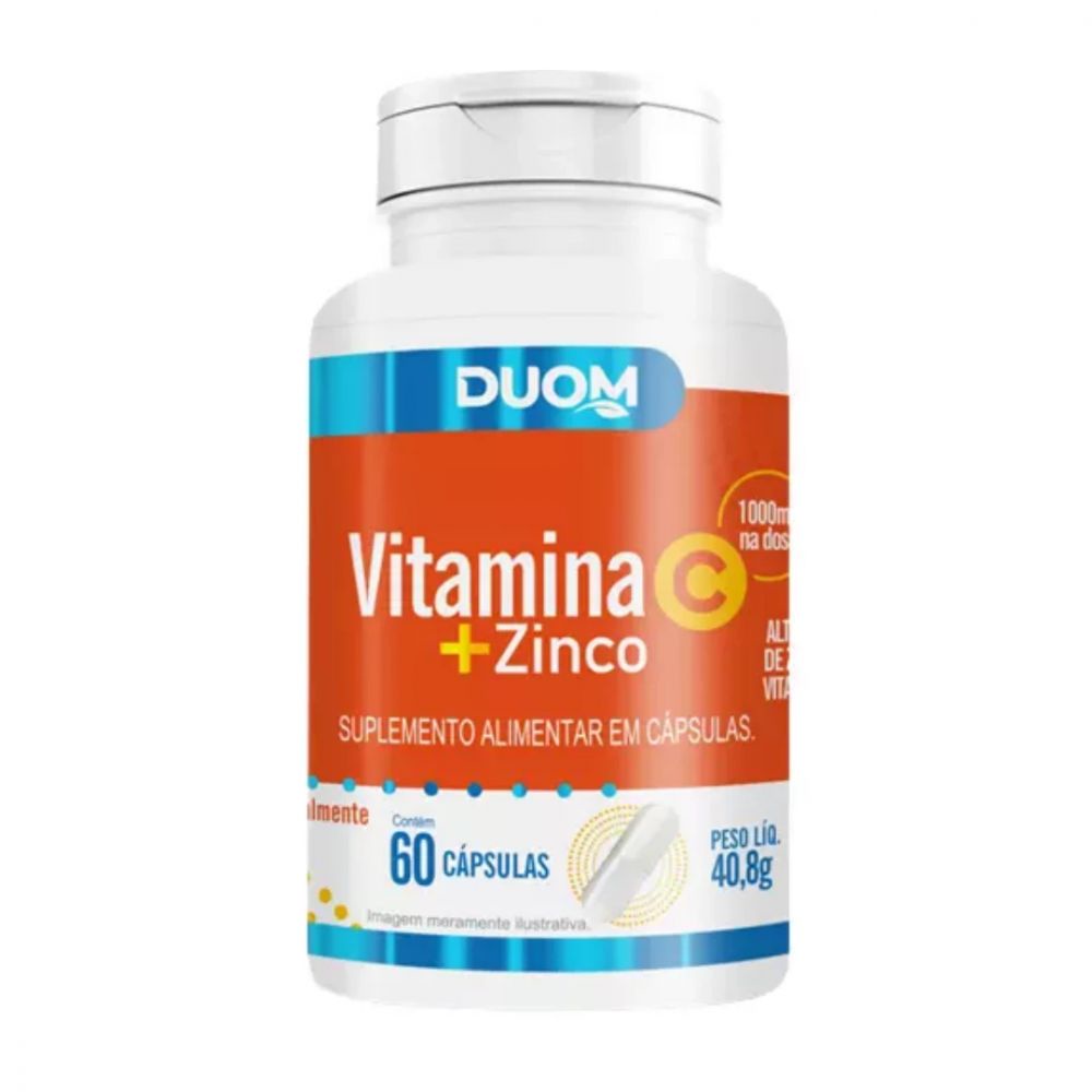 Vitamina C+ Zinco 1000mg Dose Duom com 60 Cápsulas | Shopee Brasil