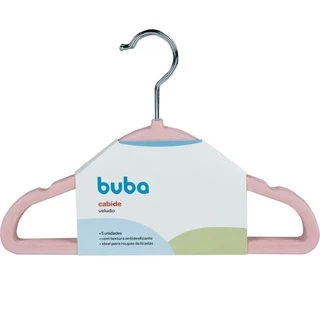 Cabide de Veludo Rosa Para Roupas Infantis 10639 Buba