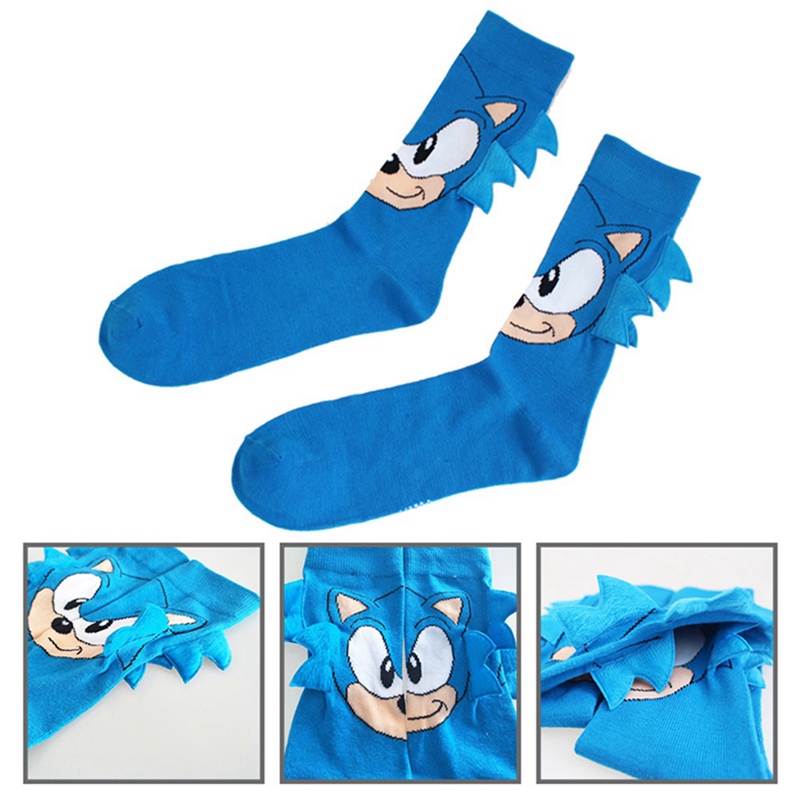 Fofo Moda Unisexo Feminino Sonic the Hedgehog Cotton Ankle Socks Harajuku