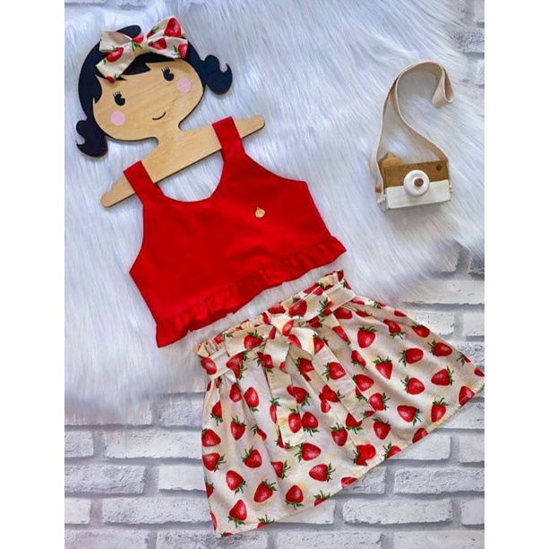 conjunto menina saia 2 anos | Shopee Brasil