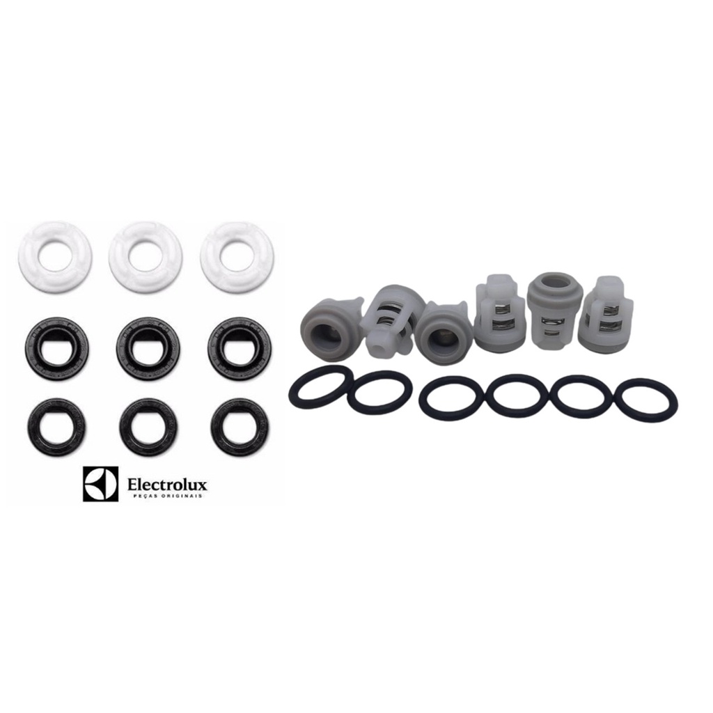 Kit Gaxeta Reparo Válvula Electrolux Power Wash Plus Ews31 | Shopee Brasil