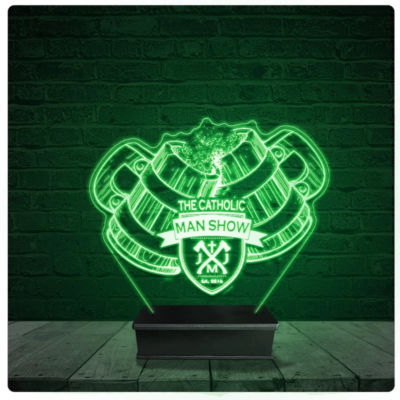 Luminária Abajur Acrílico Led - Chopp Personalizado Logo