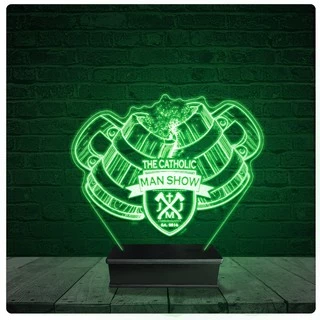 Luminária Abajur Acrílico Led - Chopp Personalizado Logo