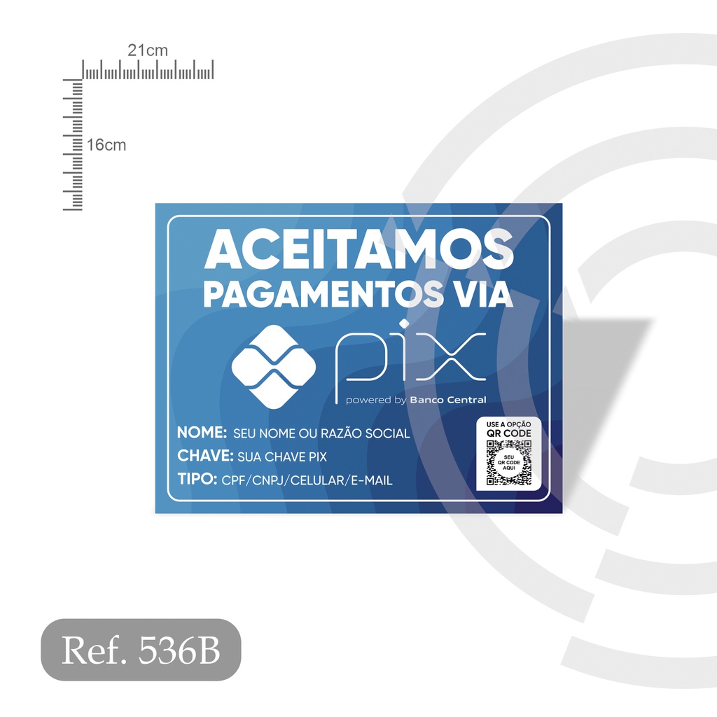 Adesivo Aceitamos Pagamentos Via Pix X Cm Shopee Brasil