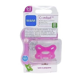 Chupeta MAM 100% Silicone Comfort Macia Embalagem Unitária Bico Pequeno Recém Nascido 0-2 meses Bpa Free