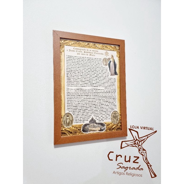 Consagração Nossa Senhora Jesus Cristo Quadro Com A Consagração De Cadeia De Nossa Senhora