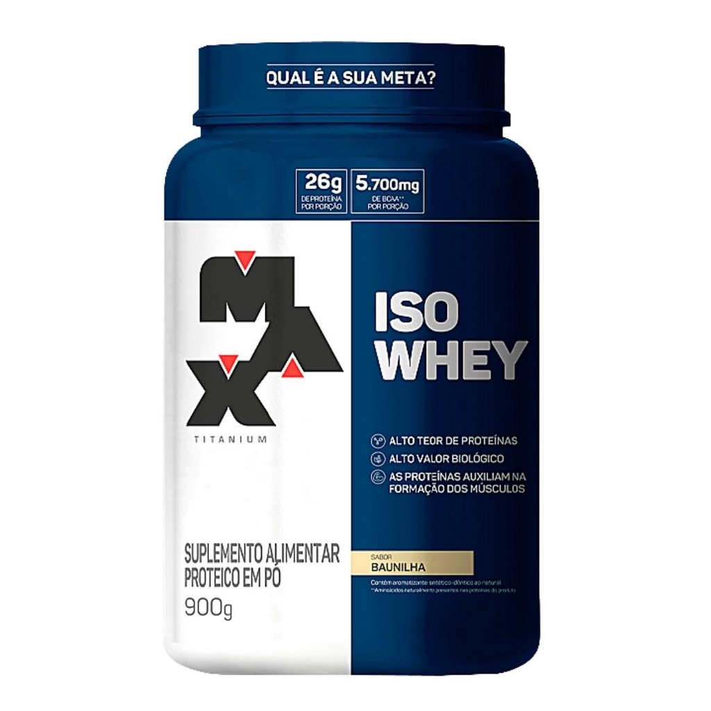 Whey Isolado Pote (900g) – Max Titanium